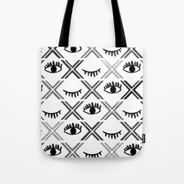 Original Black and White Eyes Design Tote Bag