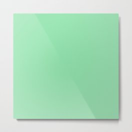 Fresh Mint Green Solid Color Metal Print | Minty, Plain, Solidgreen, Greencolor, Solid, Color, Solidmintgreen, Curated, Solidfreshgreen, Mintygreen 