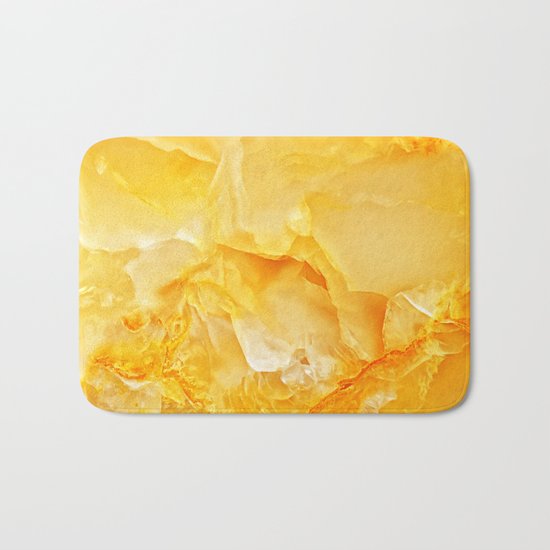 Yellow onyx marble Bath Mat