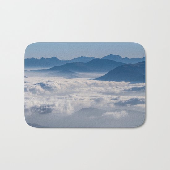 Follow me into the clouds #plane #air Bath Mat
