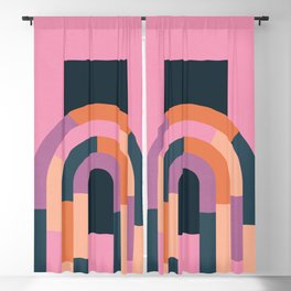 Modern Retro - Colorful Lines Blackout Curtain