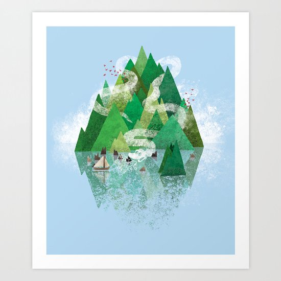 Mysterious Island Art Print