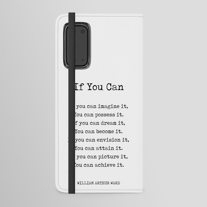 If You Can - William Arthur Ward Poem - Literature - Typewriter Print 2 Android Wallet Case