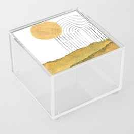 Abstract boho collage Acrylic Box