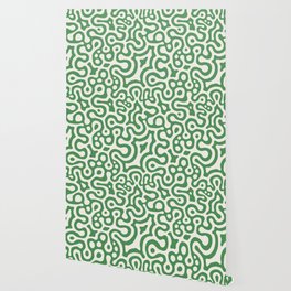 Liquid Green Khaki Wallpaper