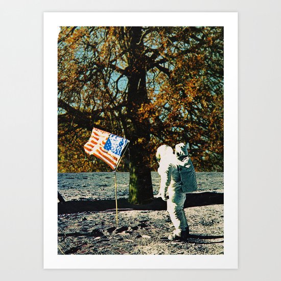 the first man under a tree Art Print