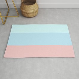 Pastel color pallette abstract minimal stripes Rug