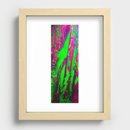 Pink and Green Neon Recessed Framed Print