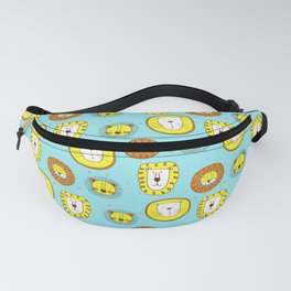 Funny head lions Fanny Pack