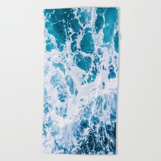 Perfect Ocean Sea Waves Beach Towel