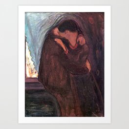 The Kiss Edvard Munch Painting Art Print