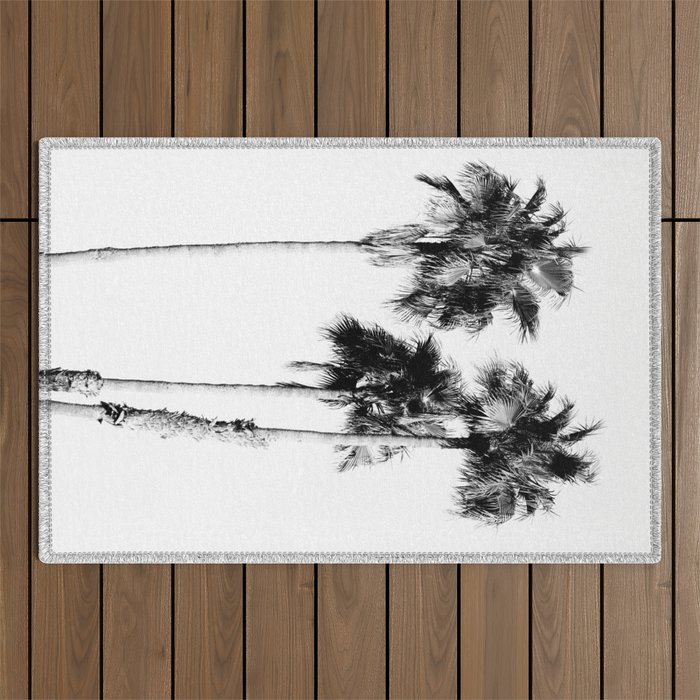 Palm Trees Black & White Vibes #5 #wall #decor #art #society6 Outdoor Rug