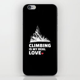 I love climbing Stylish climbing silhouette design for all mountain and climbing lovers. iPhone Skin