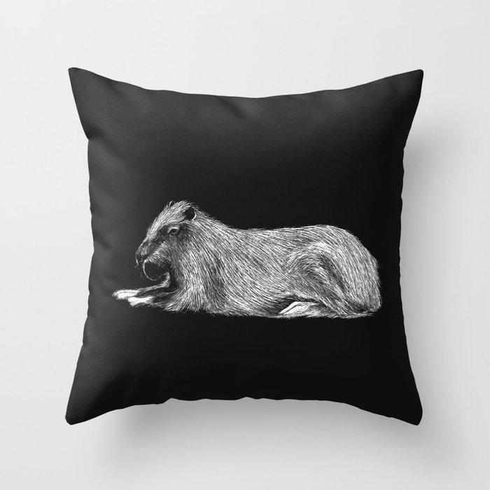 Capybara Throw Pillow