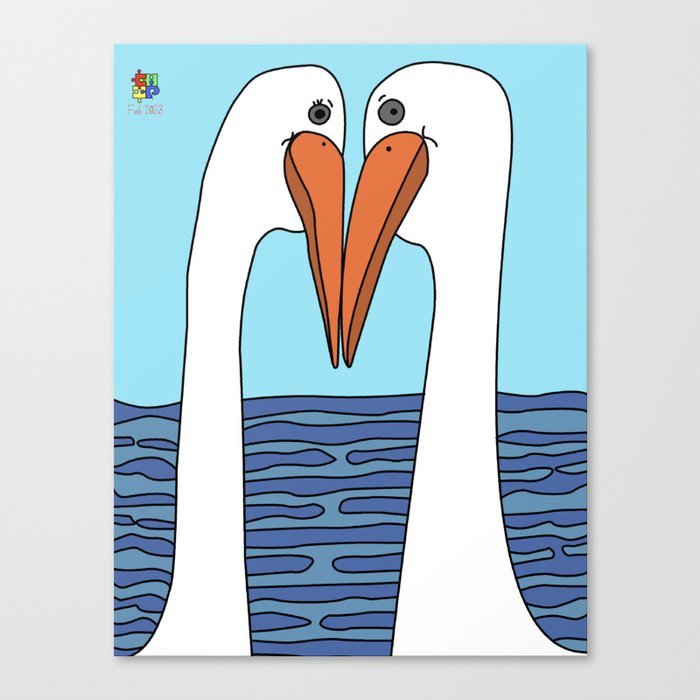 Stork Love Canvas Print