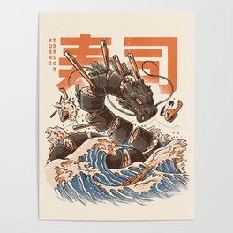 Great Sushi Dragon Poster