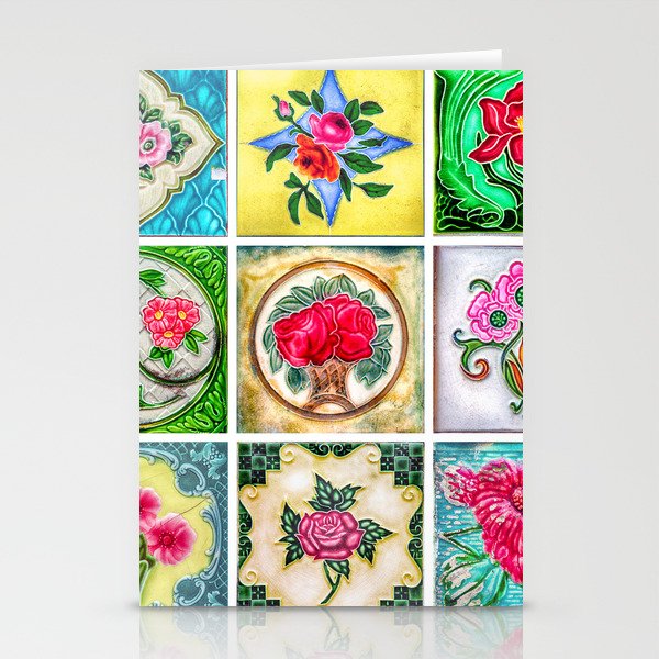 Peranakan Tiles 9x Stationery Cards