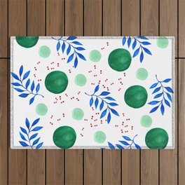 Green plant pattern  Outdoor Rug