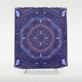 Purple Mandala Art Print Shower Curtain