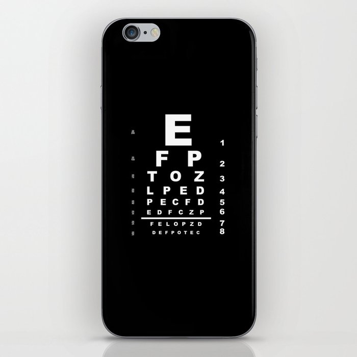 Inverted Eye Test Chart iPhone Skin