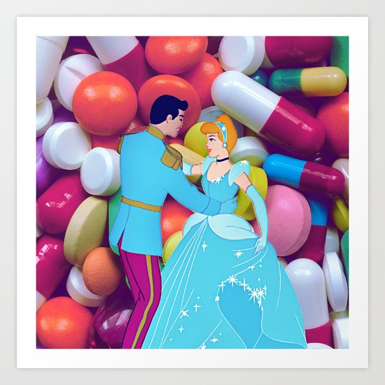 CINDERELLA IN WONDERLAND Art Print