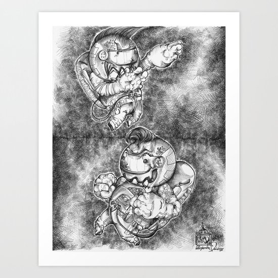 Petite Astronauts Art Print