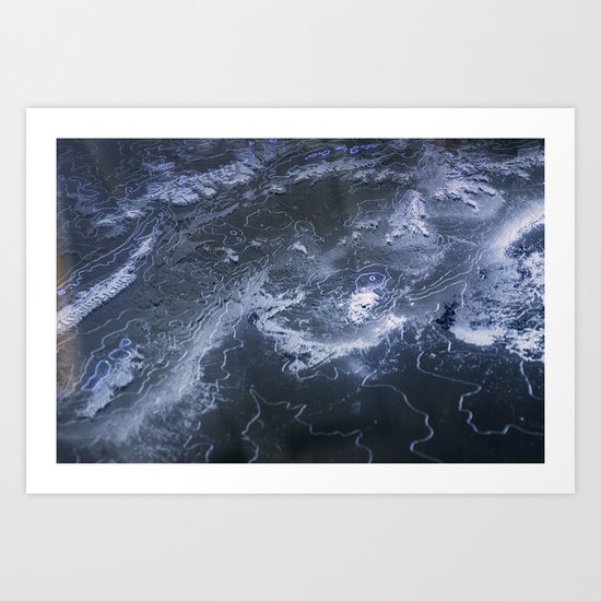 3D Map Art Print