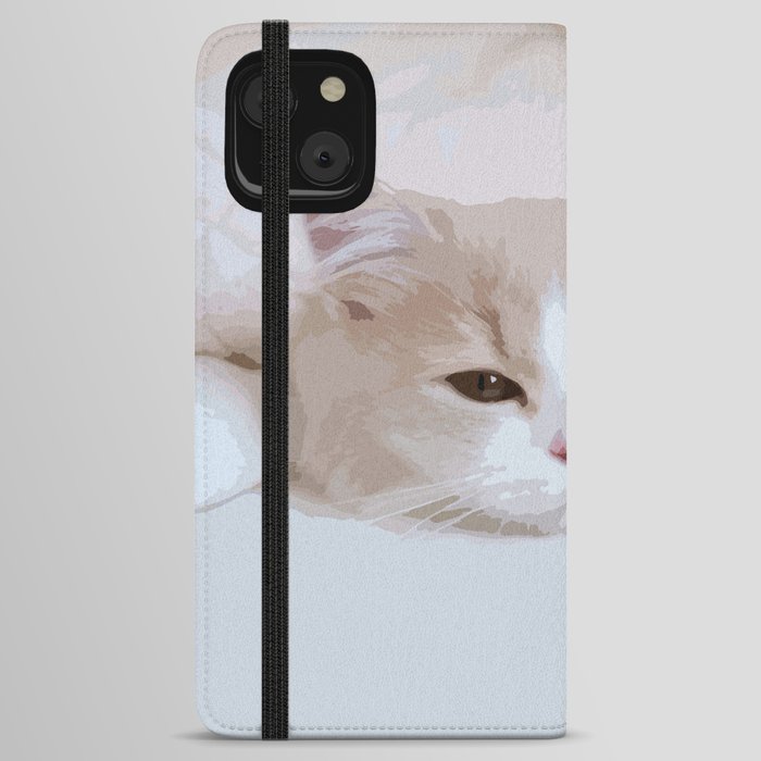 omochi cat open eyes illustrates version  iPhone Wallet Case