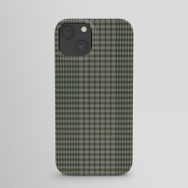 Green Plaid Tartan Textured Pattern iPhone Case