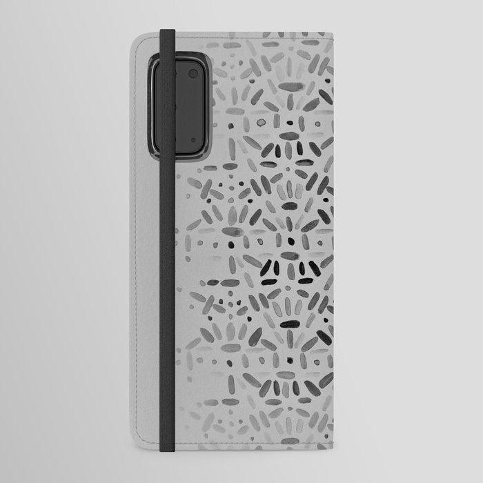 grey pattern design Android Wallet Case