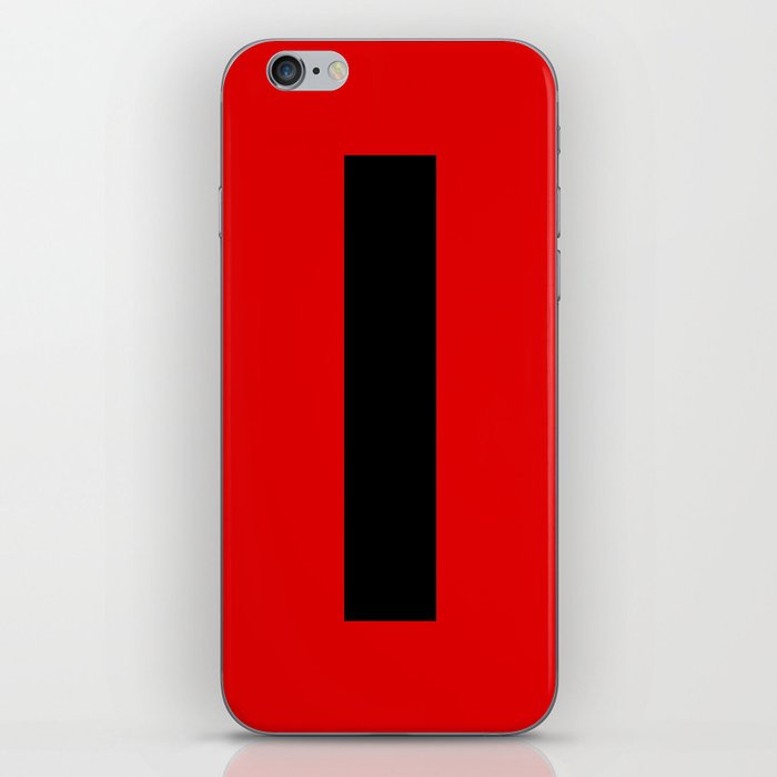 letter L (Black & Red) iPhone Skin
