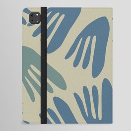 Big Cutouts Papier Découpé Abstract Pattern in Vintage Blue and Beige  iPad Folio Case