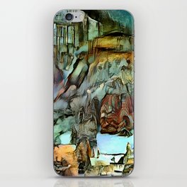 Snowed mountaints - abstract art illustration artwork iPhone Skin