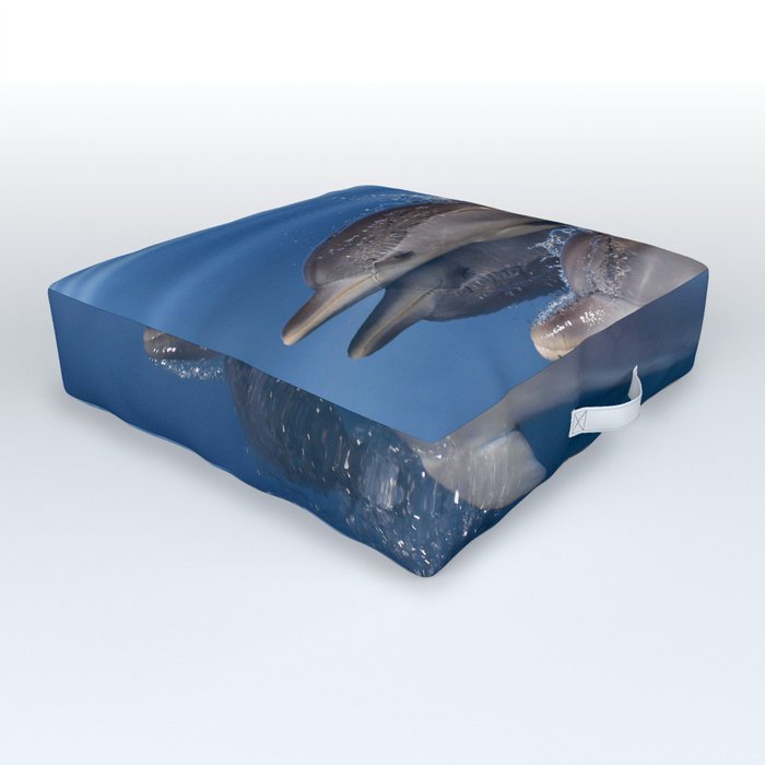 Beautiful Spotted dolphins Stenella frontalis Outdoor Floor Cushion