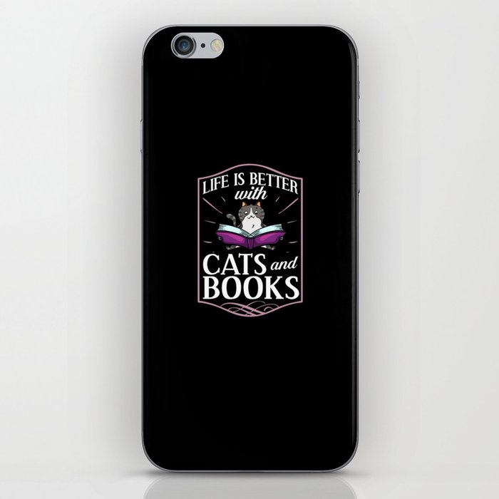 Cat Read Book Reader Reading Librarian iPhone Skin