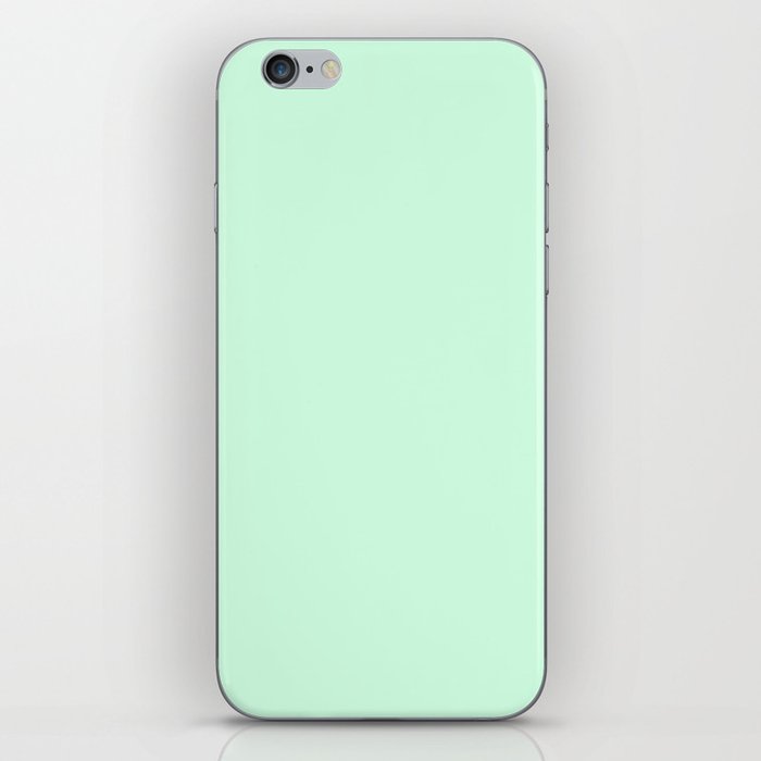 Pale Green Summermint Pastel Green Mint iPhone Skin