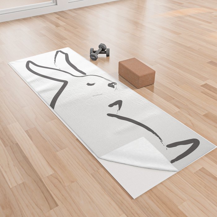 Zen Snow Bunny Yoga Towel