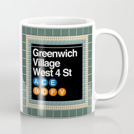 subway greenwich village sign Coffee Mug
