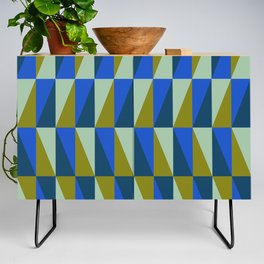 Triangles in Olive and Blue Credenza