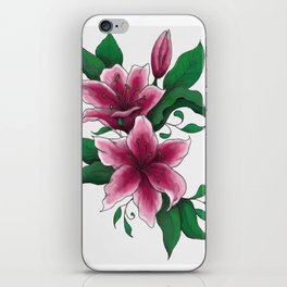 Pink Lillies iPhone Skin