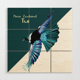 New Zealand Birds - The Tui Wood Wall Art