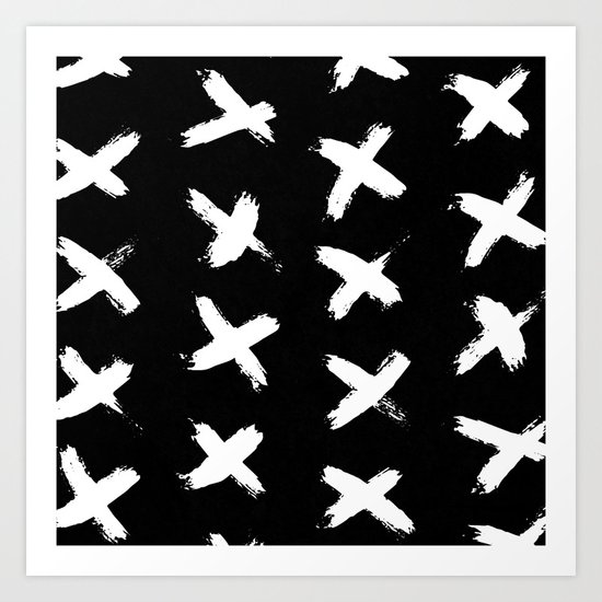 The X White on Black Art Print