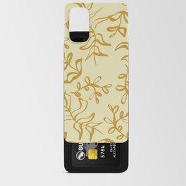 Gold Plants Leaves Drawing Android Card Case