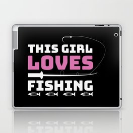 This Girl Loves Fishing Laptop Skin