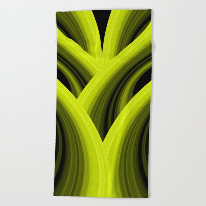 Abstract green tree  251 Beach Towel