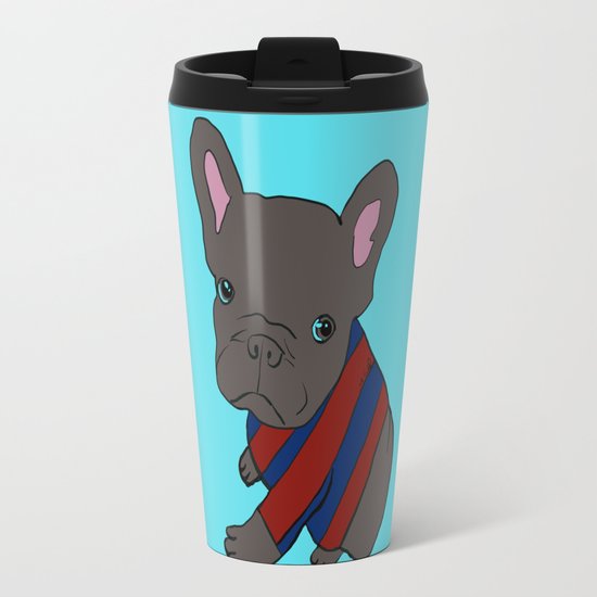 French Bull Dog Puppy in a Sweater Travel Mug