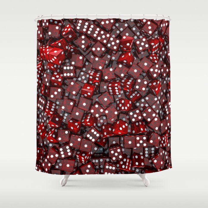 Red dice Shower Curtain