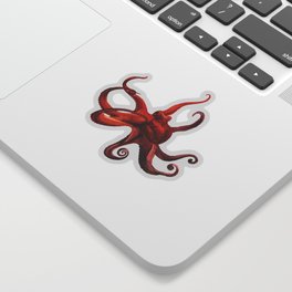 Red octopus Sticker