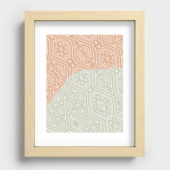 Boho Pattern Spill Recessed Framed Print