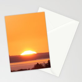Sunset over Castle Stationery Card